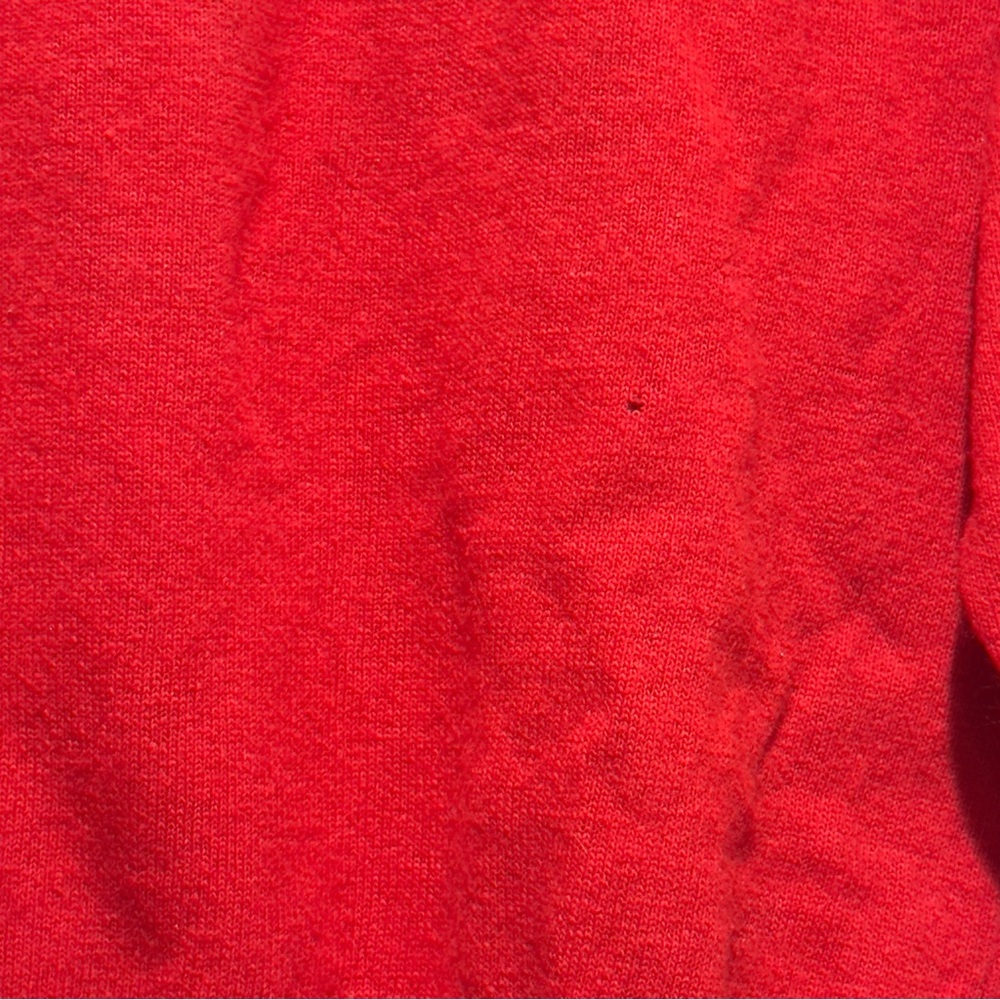 Vintage Red Lambswool Angora Beaded Sweater, S/M, Luxury Floral Embellished Knit - Picture 10 of 12